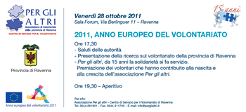 Anno europeo del volontariato