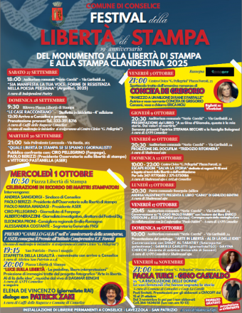 Locandina con programma Locandina con programma