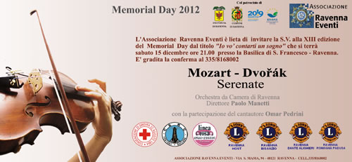 Memorial Day 2012 - Io vo' contarti un sogno